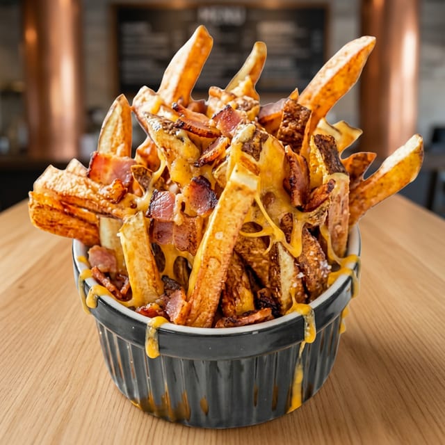 French Fries with Cheese & Bacon.